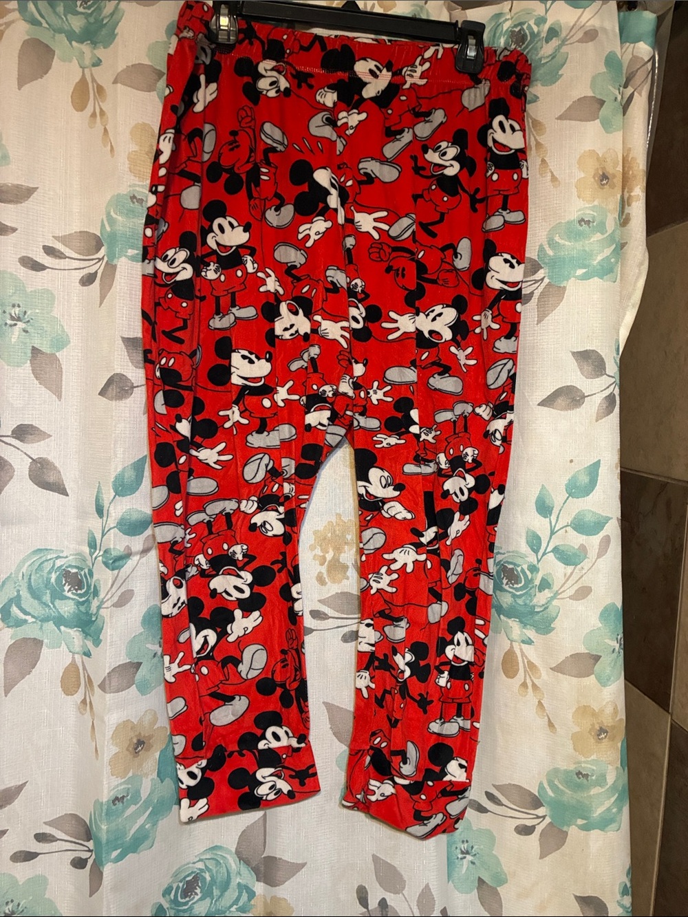 Mickey Mouse Red Cartoon Lounge Pants